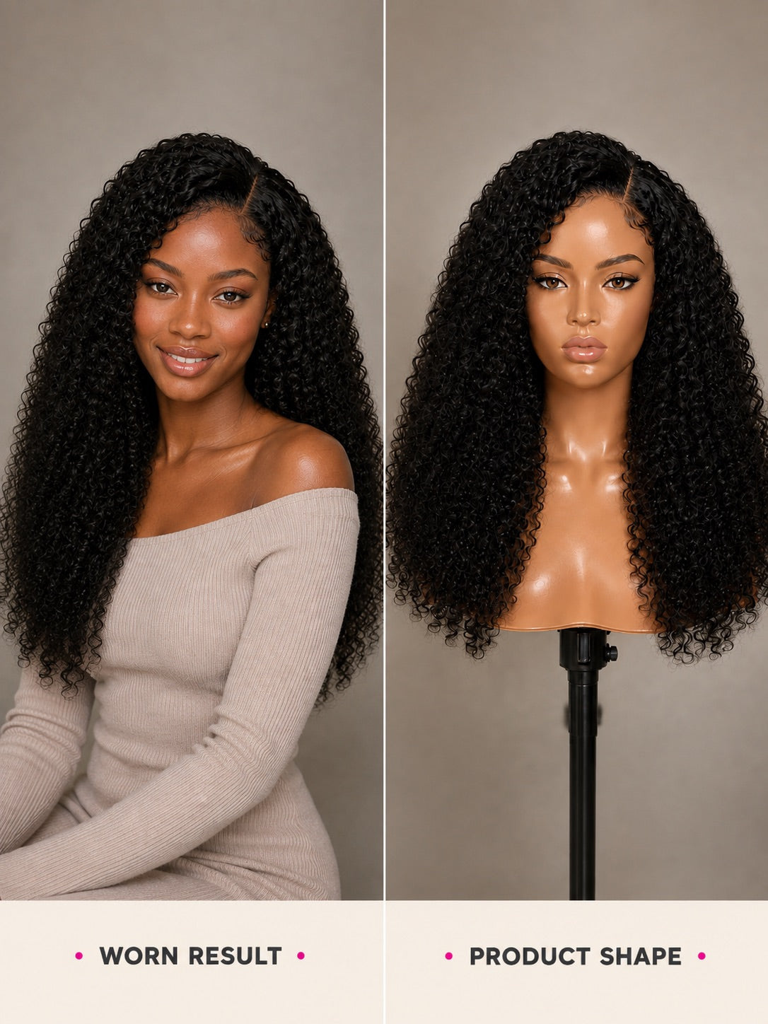 Signature Kinky Curly Wig Bye-Bye Slip Glueless Human Hair Wig Natural Texture Defined Coils Full-Bodied Volume Beginner Friendly
