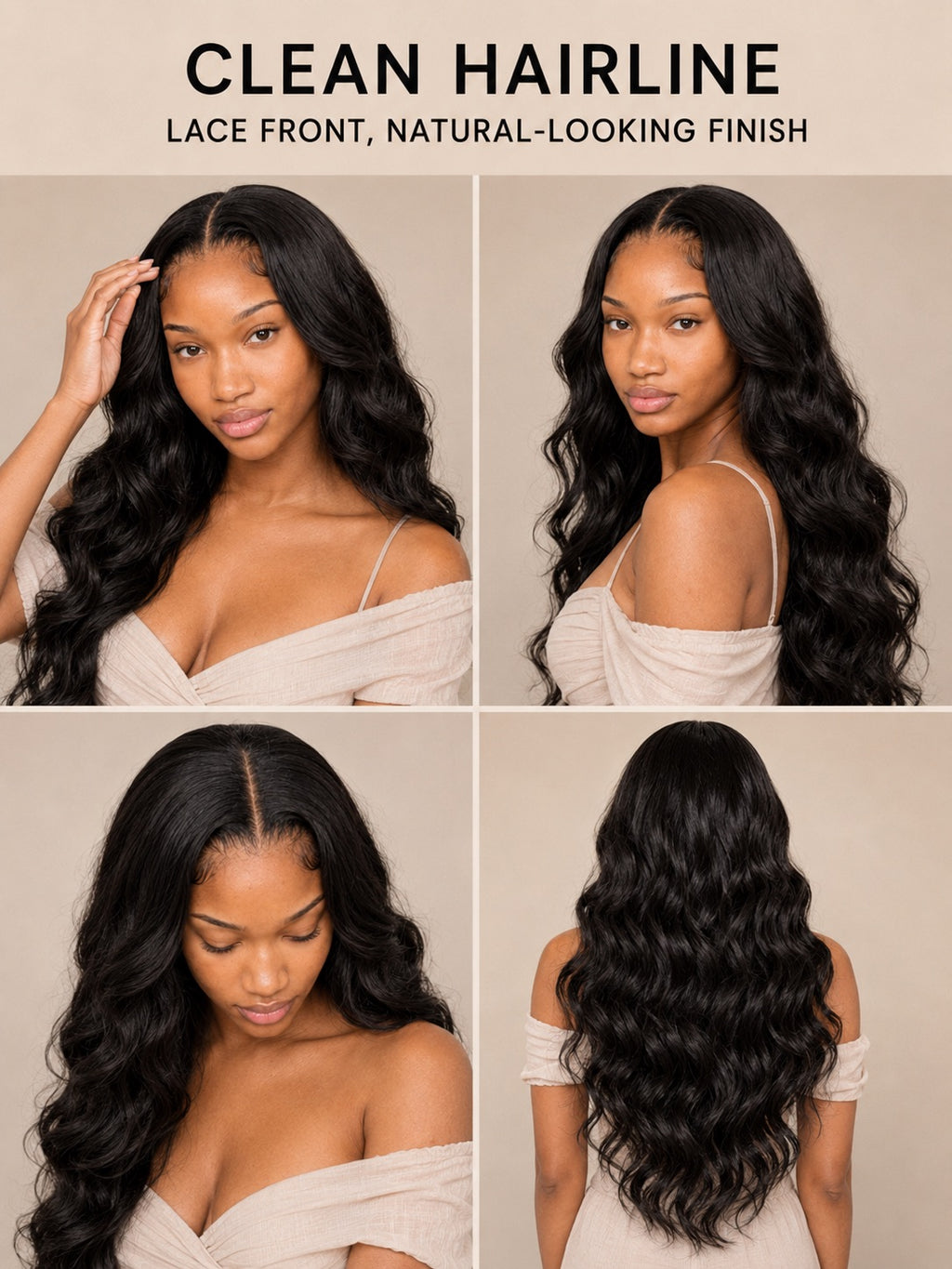 Signature Loose Body Wave Wig Bye-Bye Slip Glueless Human Hair Wig Soft Flowing Waves Natural Look Full-Bodied Volume
