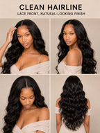 Signature Loose Body Wave Wig Bye-Bye Slip Glueless Human Hair Wig Soft Flowing Waves Natural Look Full-Bodied Volume
